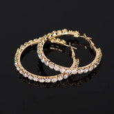 Popular Geometric Single Row Diamond Rhinestone Ear Ring UniqueTrends