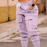 Plus Size Fashion Drawstring Bag Pocket Casual Working Pants - Unique Trends