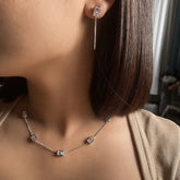 Simple Gold-plated S925 Sterling Silver CZ Zircon Rectangle Women's Suit Jewelry UniqueTrends