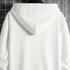 Men's Casual Geometric Pattern Hooded Sweater With Bag UniqueTrends