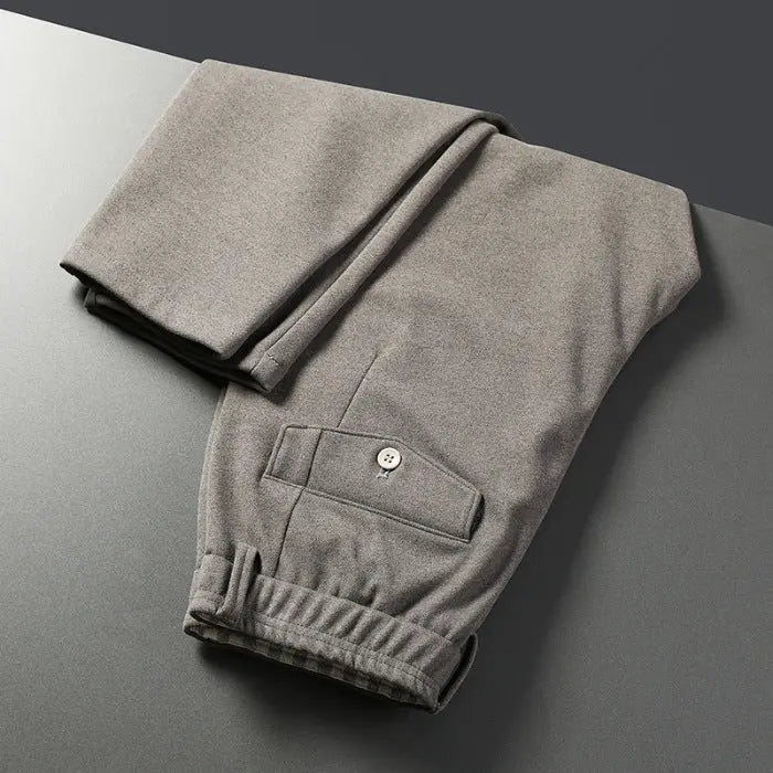 Men's Business Woolen Straight Casual Pants UniqueTrends