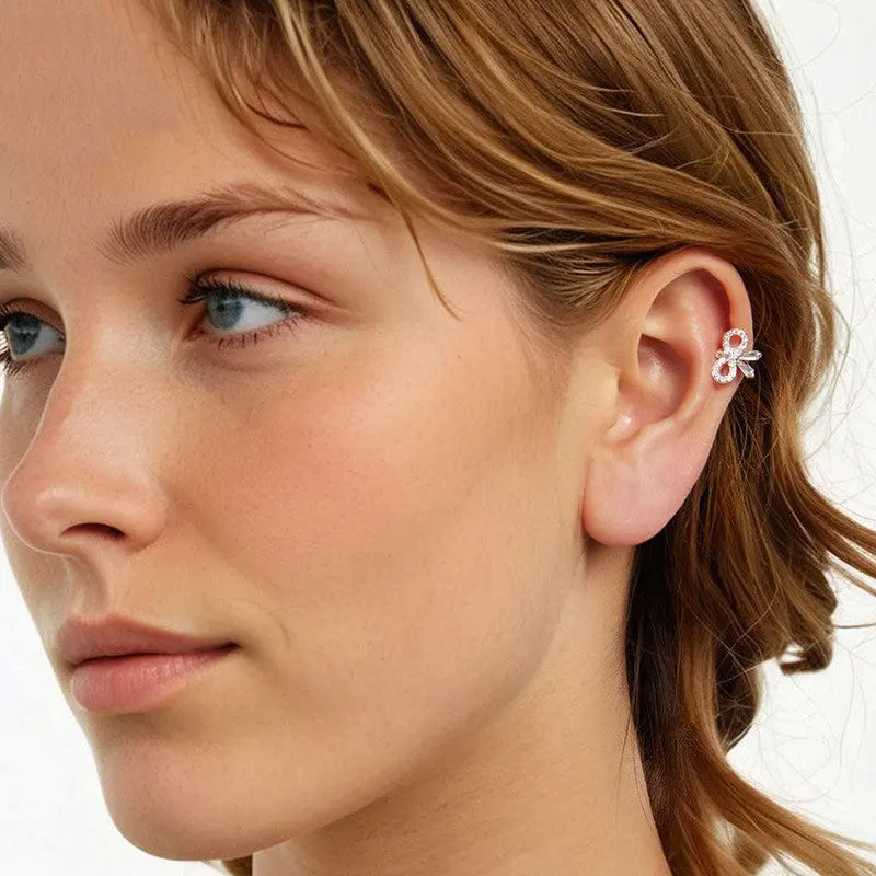 Single Bow Ear Clip Special Fashion Personality Daily UniqueTrends