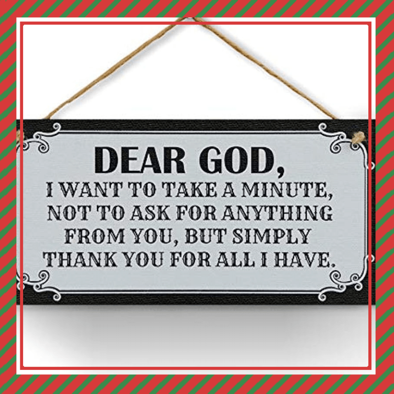 1pc Dear God House Decorative Sign Faith Religion Belief Gratitude Home Ornament Living Room Gift