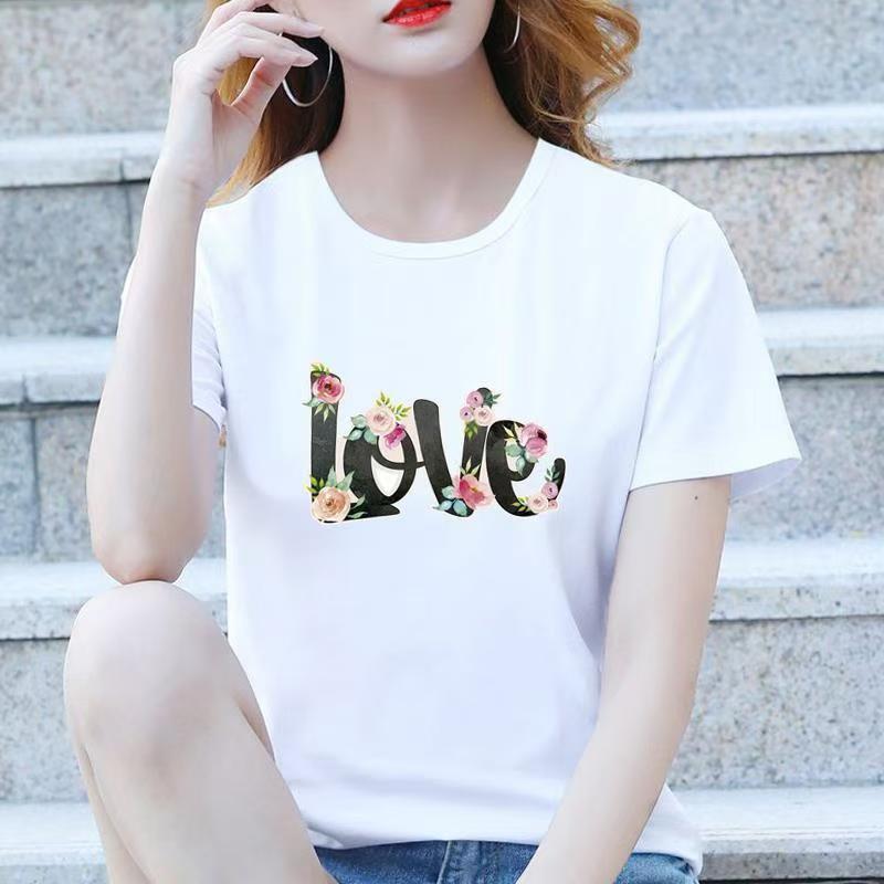 Springsummer Casual Short-sleeved T-shirt For Women