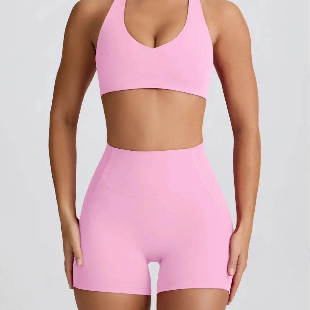 Peach Hip High Waist Running Training Shorts Hip Lifting Nude Feel - Unique Trends