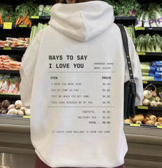Letter Print Drop-shoulder Sleeve Hoodie Sweater UniqueTrends
