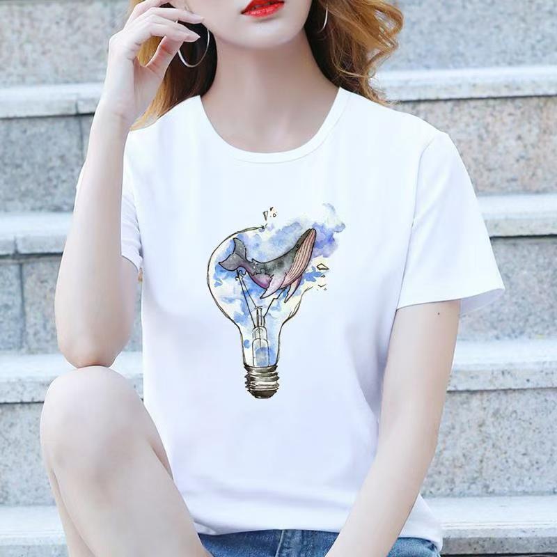 Springsummer Casual Short-sleeved T-shirt For Women