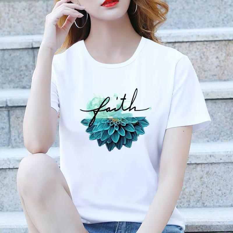 Springsummer Casual Short-sleeved T-shirt For Women