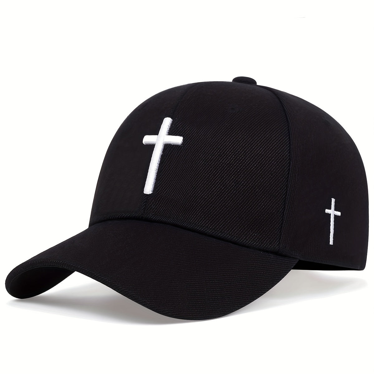 Cross Embroidery Simple Baseball Cap Solid Color Casual Dad Hats Unisex Sunscreen Sports Hat