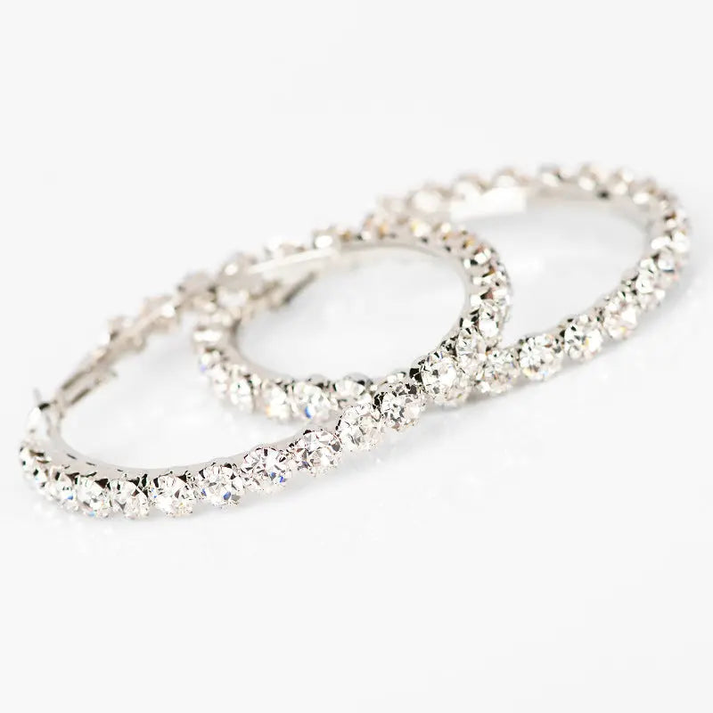 Popular Geometric Single Row Diamond Rhinestone Ear Ring UniqueTrends