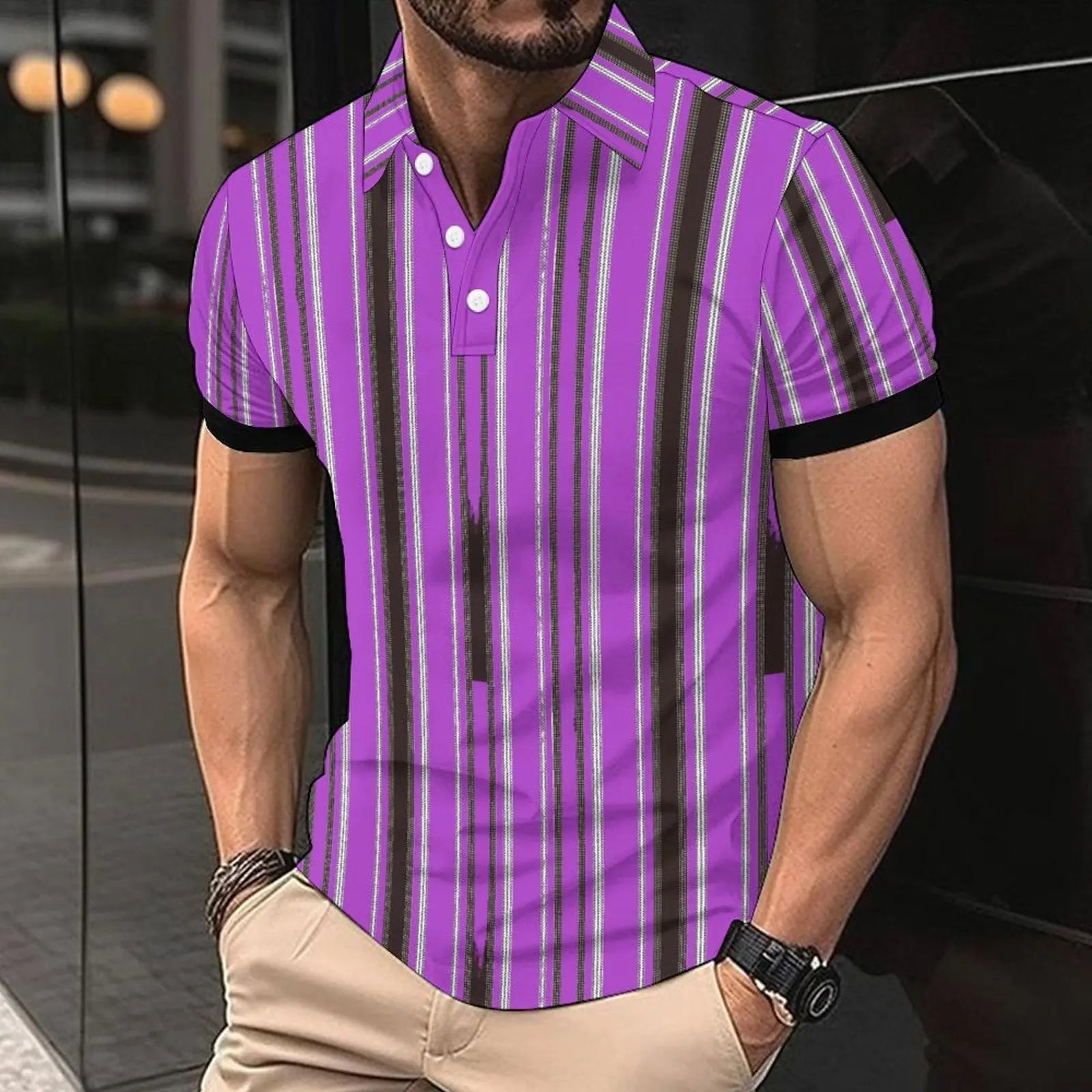 Fashion Casual Men's American Printed Short Sleeve UniqueTrends
