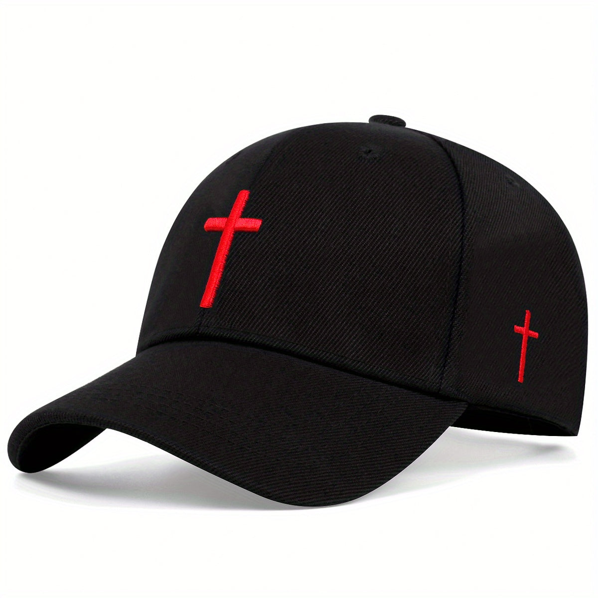 Cross Embroidery Simple Baseball Cap Solid Color Casual Dad Hats Unisex Sunscreen Sports Hat