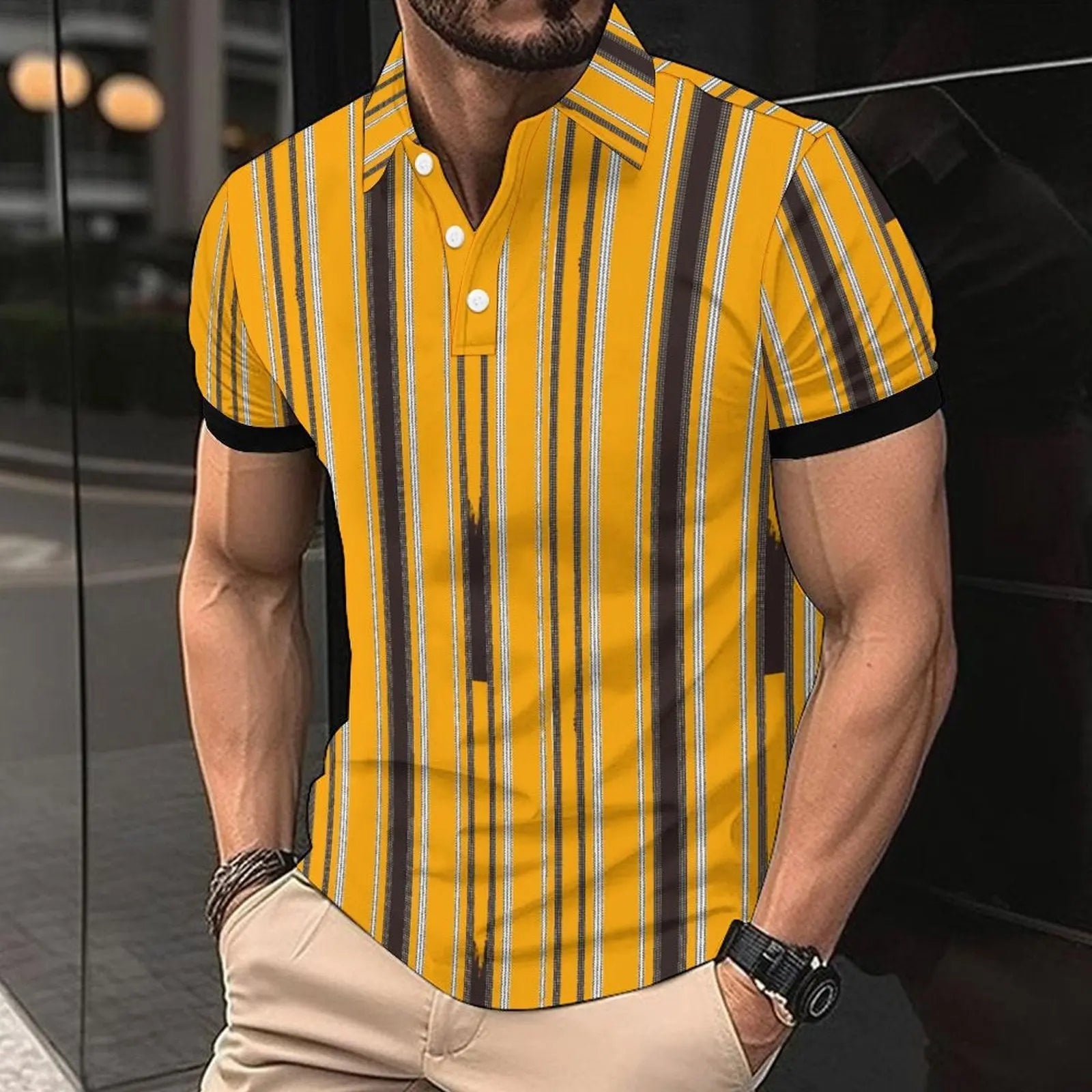 Fashion Casual Men's American Printed Short Sleeve UniqueTrends