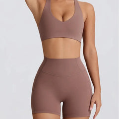 Peach Hip High Waist Running Training Shorts Hip Lifting Nude Feel - Unique Trends