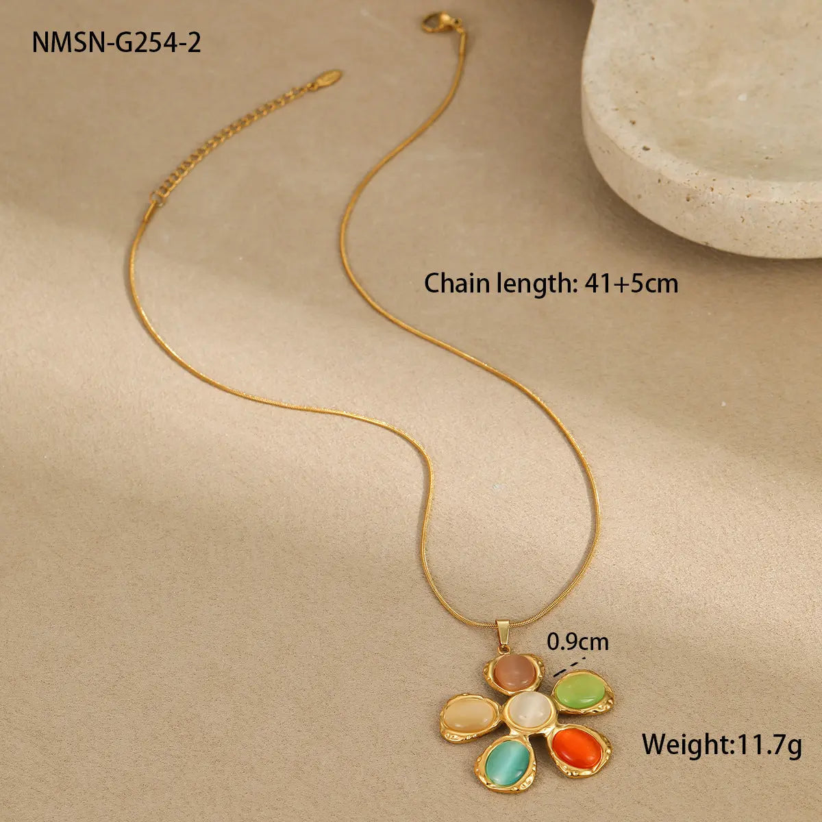 Colorful Opal Hammered Flower Earrings Suit UniqueTrends