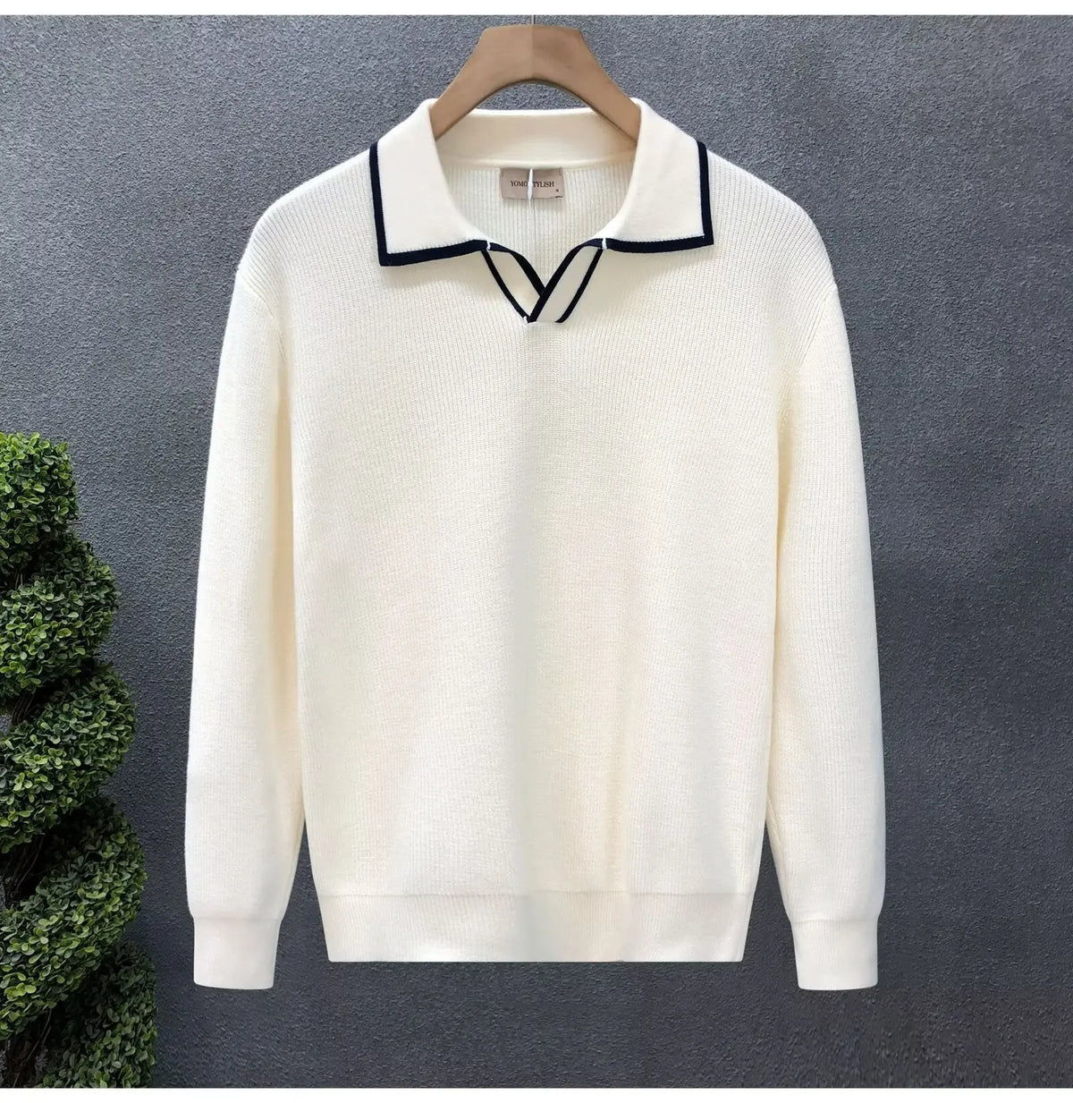 Lightly Mature Casual Polo Collar Sweater Men UniqueTrends