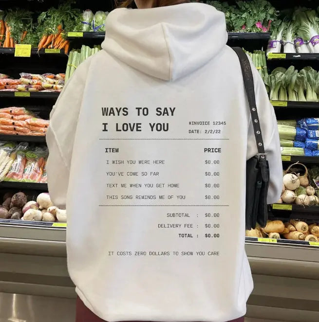 Letter Print Drop-shoulder Sleeve Hoodie Sweater UniqueTrends