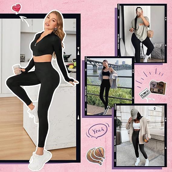 4-piece Yoga Pants  Without Pockets