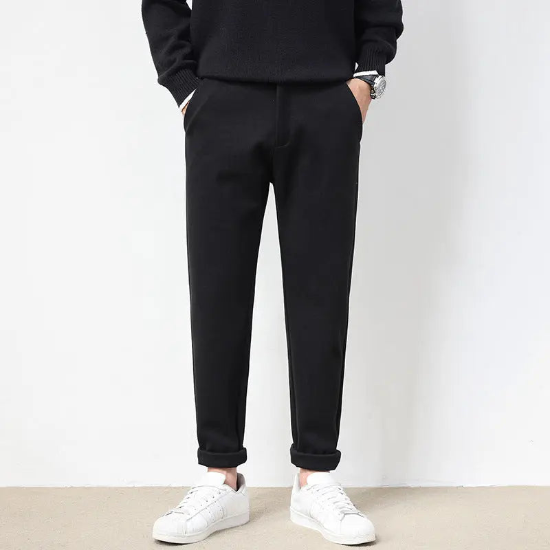 Men's Business Woolen Straight Casual Pants UniqueTrends