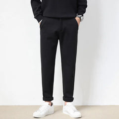 Men's Business Woolen Straight Casual Pants UniqueTrends