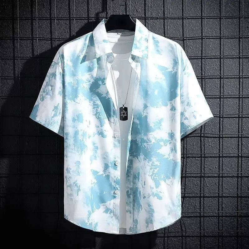 Men's Ice Silk Breathable Summer High-end Printed Shirt UniqueTrends