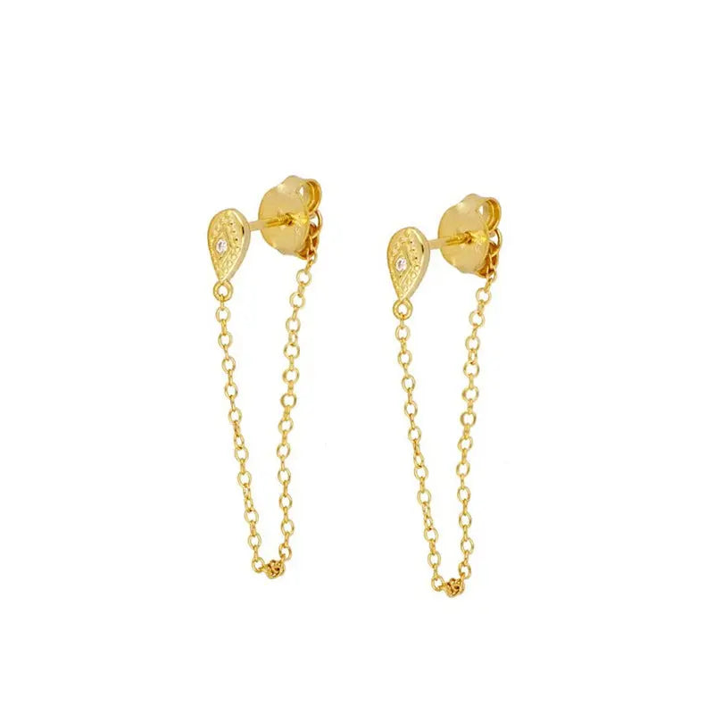 European And American Zircon Ear Clip Eardrops Hours Ear Ring UniqueTrends