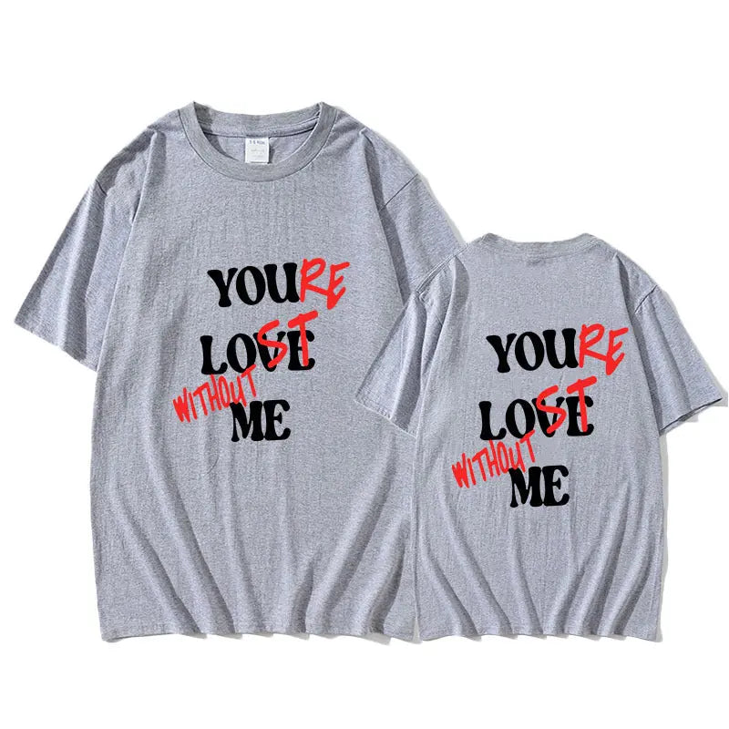 You Love Me Letter Printed T-shirt Summer WomenMen Short Sl - Unique Trends
