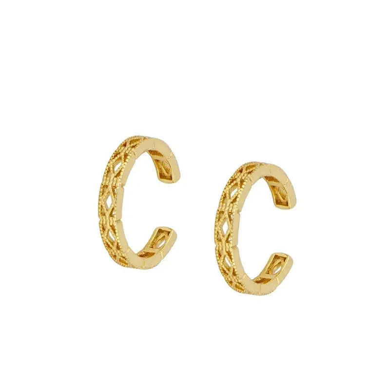European And American Zircon Ear Clip Eardrops Hours Ear Ring UniqueTrends