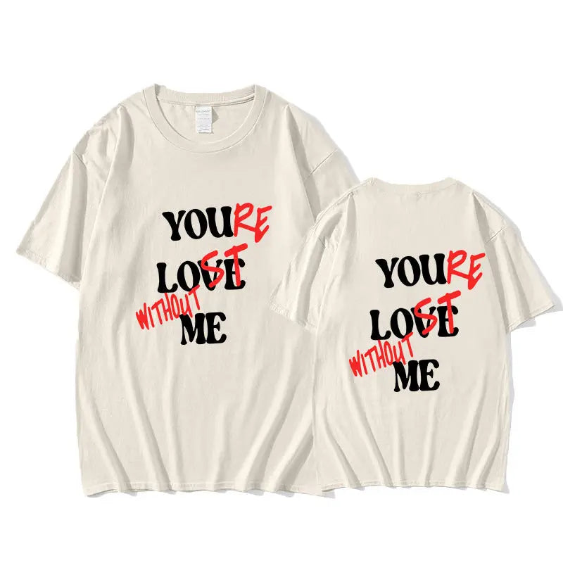 You Love Me Letter Printed T-shirt Summer WomenMen Short Sl - Unique Trends