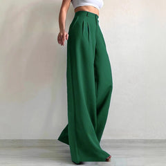 Elegant Solid Color High-grade Draping Formal Suit Trousers