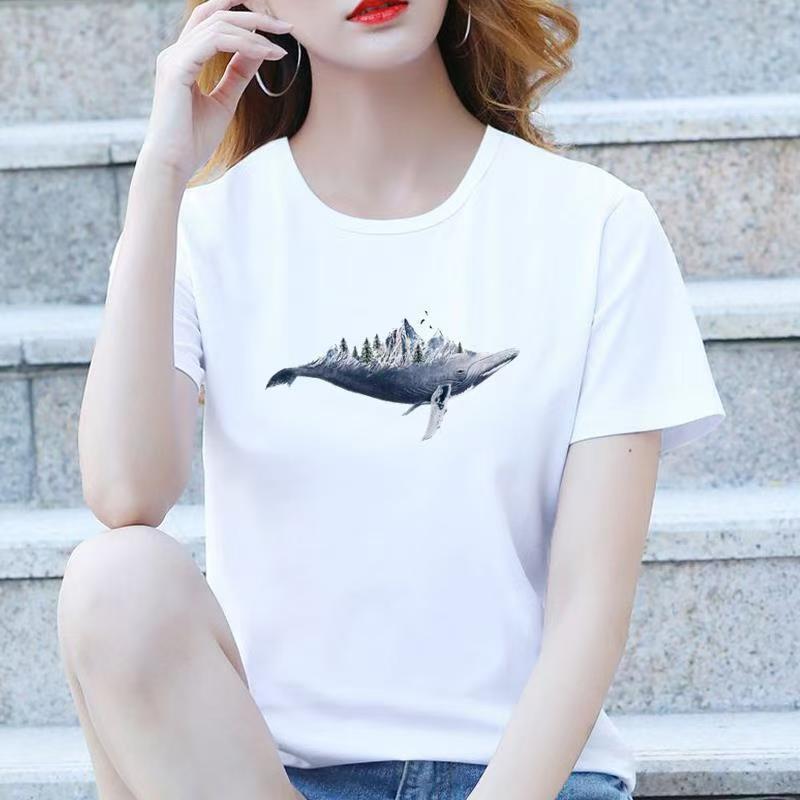 Springsummer Casual Short-sleeved T-shirt For Women