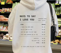 Letter Print Drop-shoulder Sleeve Hoodie Sweater UniqueTrends
