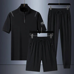 Casual Ice Silk Quick-drying Three-piece Suit For Men UniqueTrends
