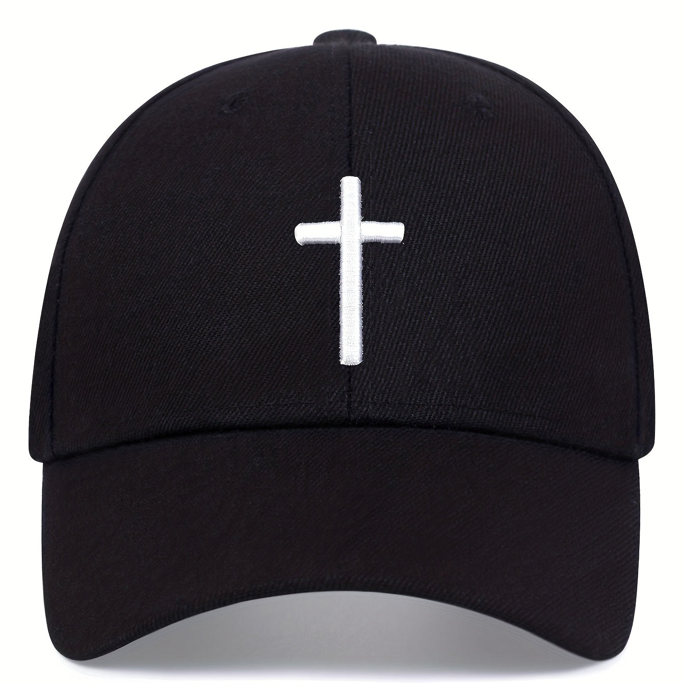 Cross Embroidery Simple Baseball Cap Solid Color Casual Dad Hats Unisex Sunscreen Sports Hat