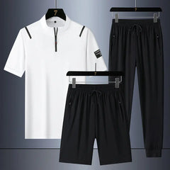 Casual Ice Silk Quick-drying Three-piece Suit For Men UniqueTrends