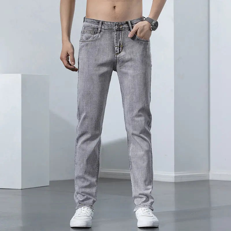 Straight Elastic Trend Versatile Retro Nostalgic Jeans For Men UniqueTrends