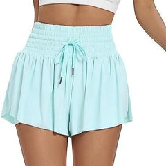 Women's Solid Color Elegant Sports High Waist Shorts