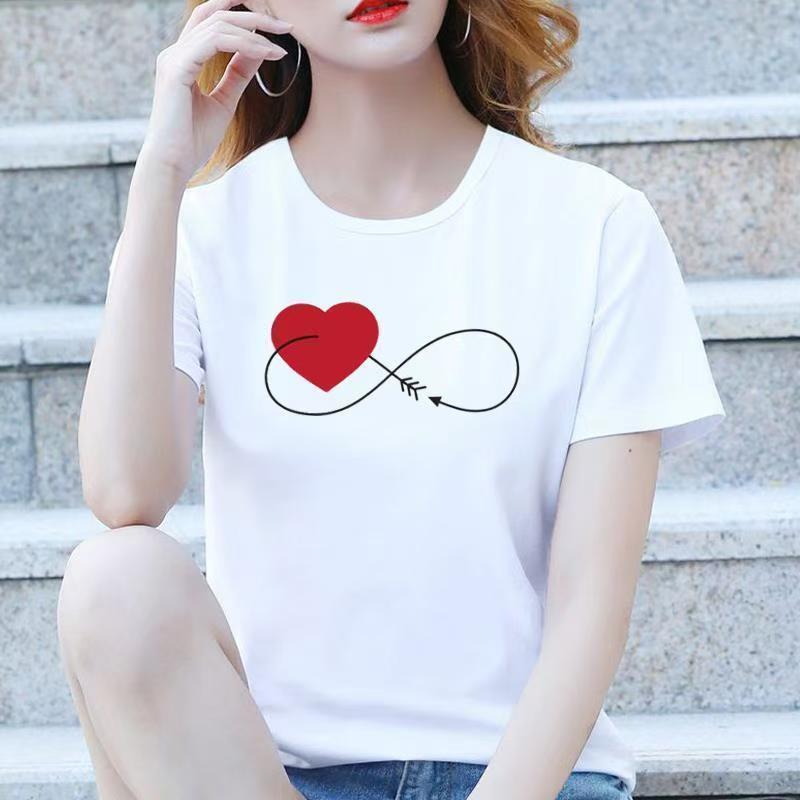 Springsummer Casual Short-sleeved T-shirt For Women
