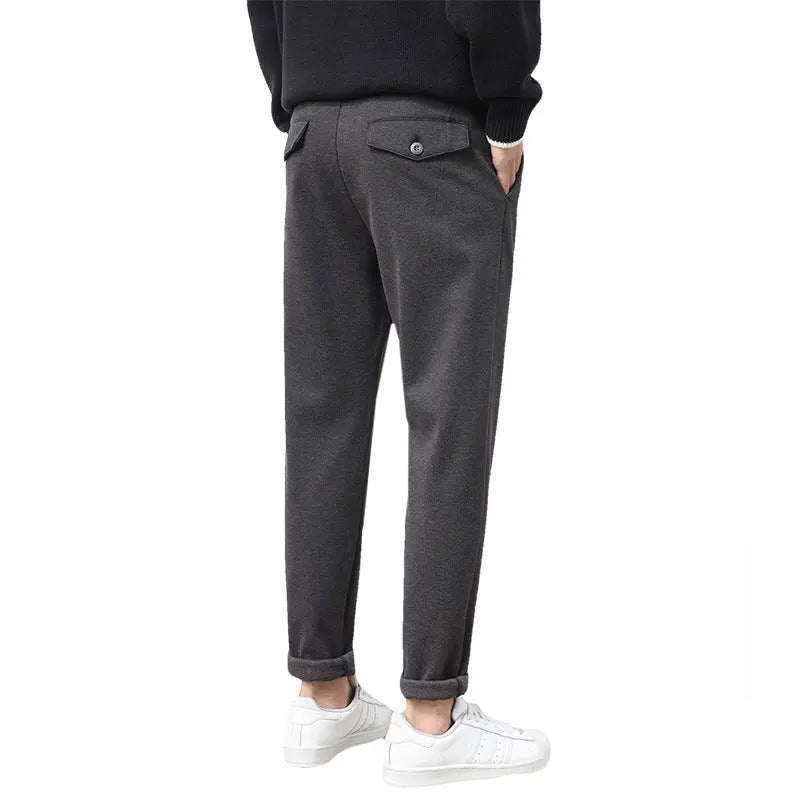 Men's Business Woolen Straight Casual Pants UniqueTrends