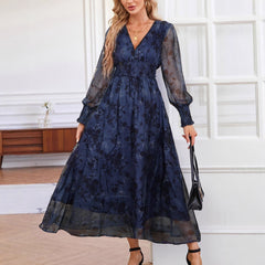 Women's Casual Bohemian-Style Printed Maxi Dress