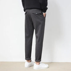 Men's Business Woolen Straight Casual Pants UniqueTrends
