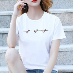 Springsummer Casual Short-sleeved T-shirt For Women